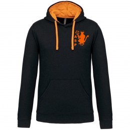 SWEAT SUPPORTER NOIR/ORANGE